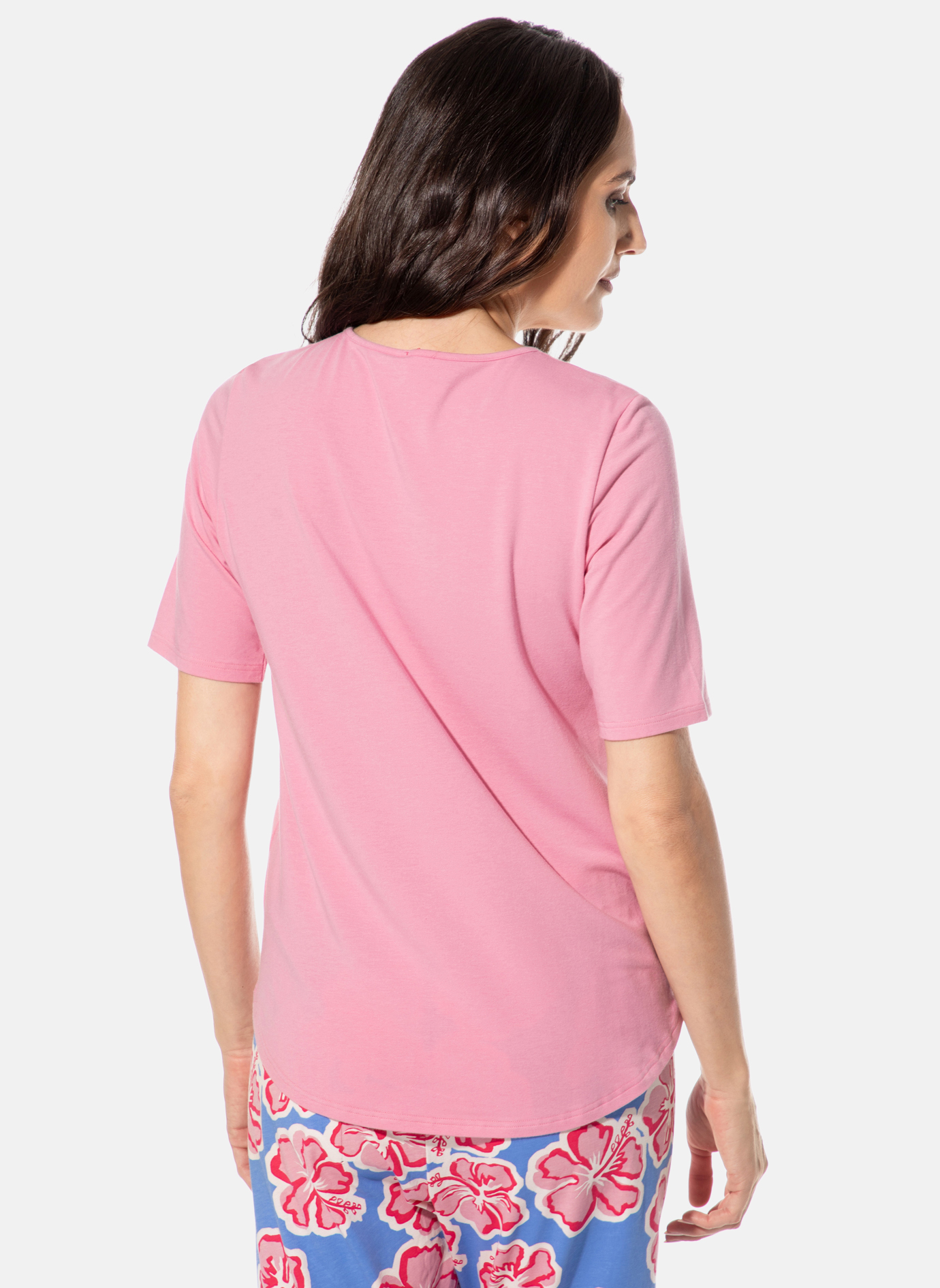 T-shirt, Rückenansicht, Rundhalsausschnitt, Kurzarm, pink