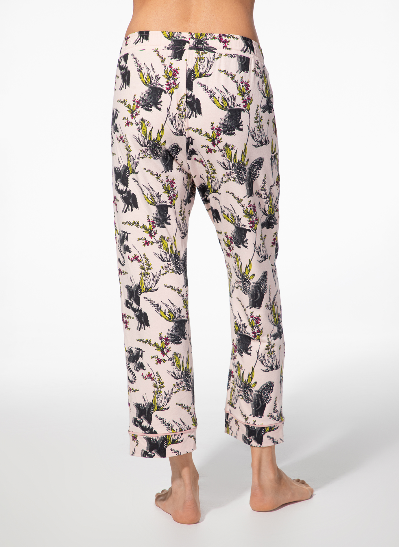 Damen-7/8 Schlafhose rosa Fantasie