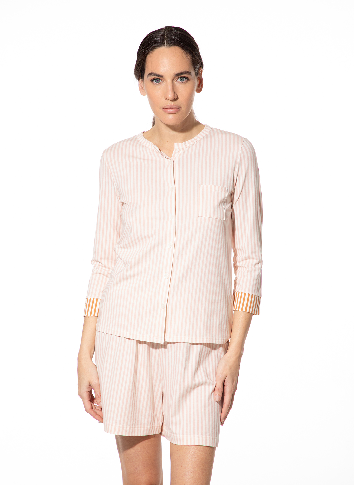 Damen Pyjama-Shirt rosa