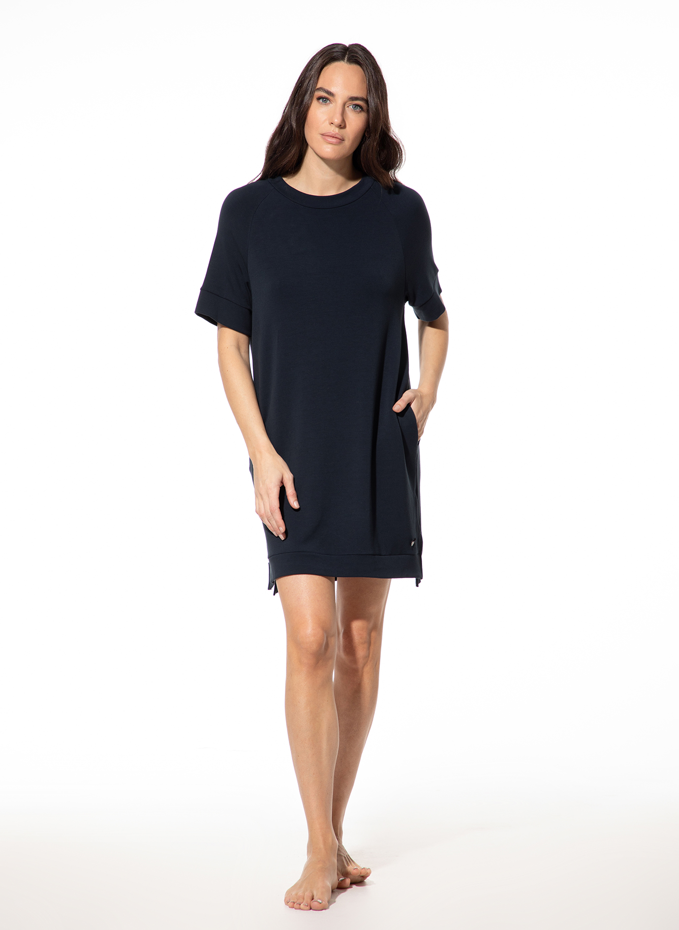 Damen Sweatkleid dunkelblau