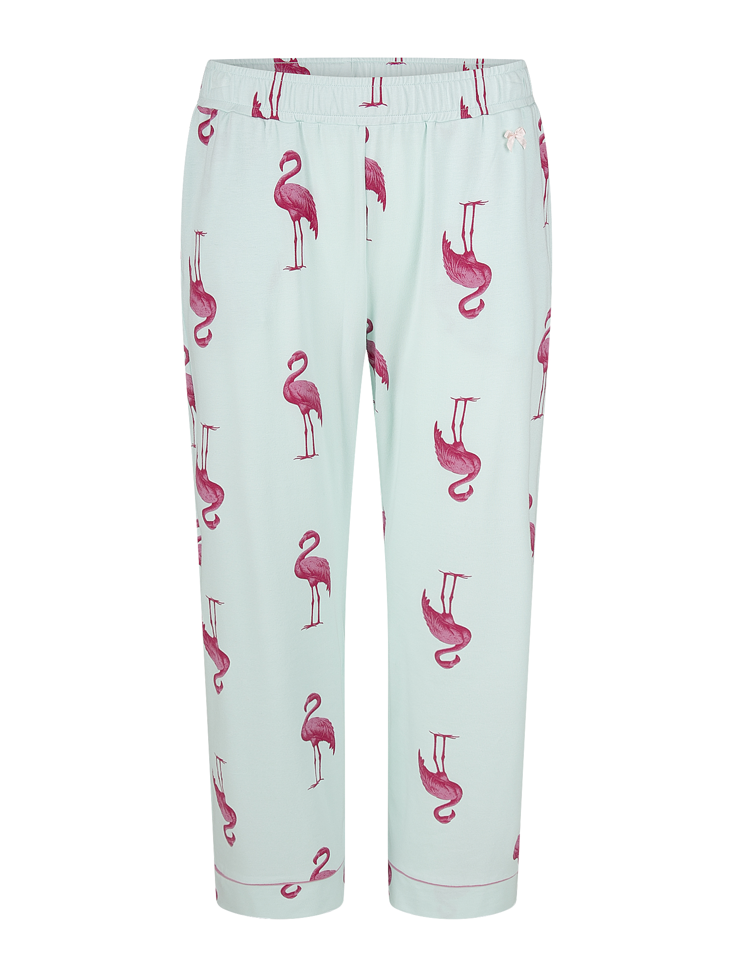 Hose, Pyjama, Muster, Flamingo, Mintgrün