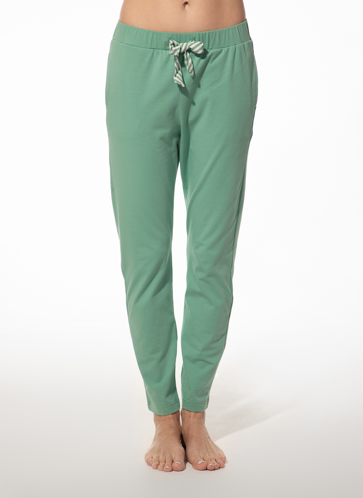Damen-Schlafhose lang grün