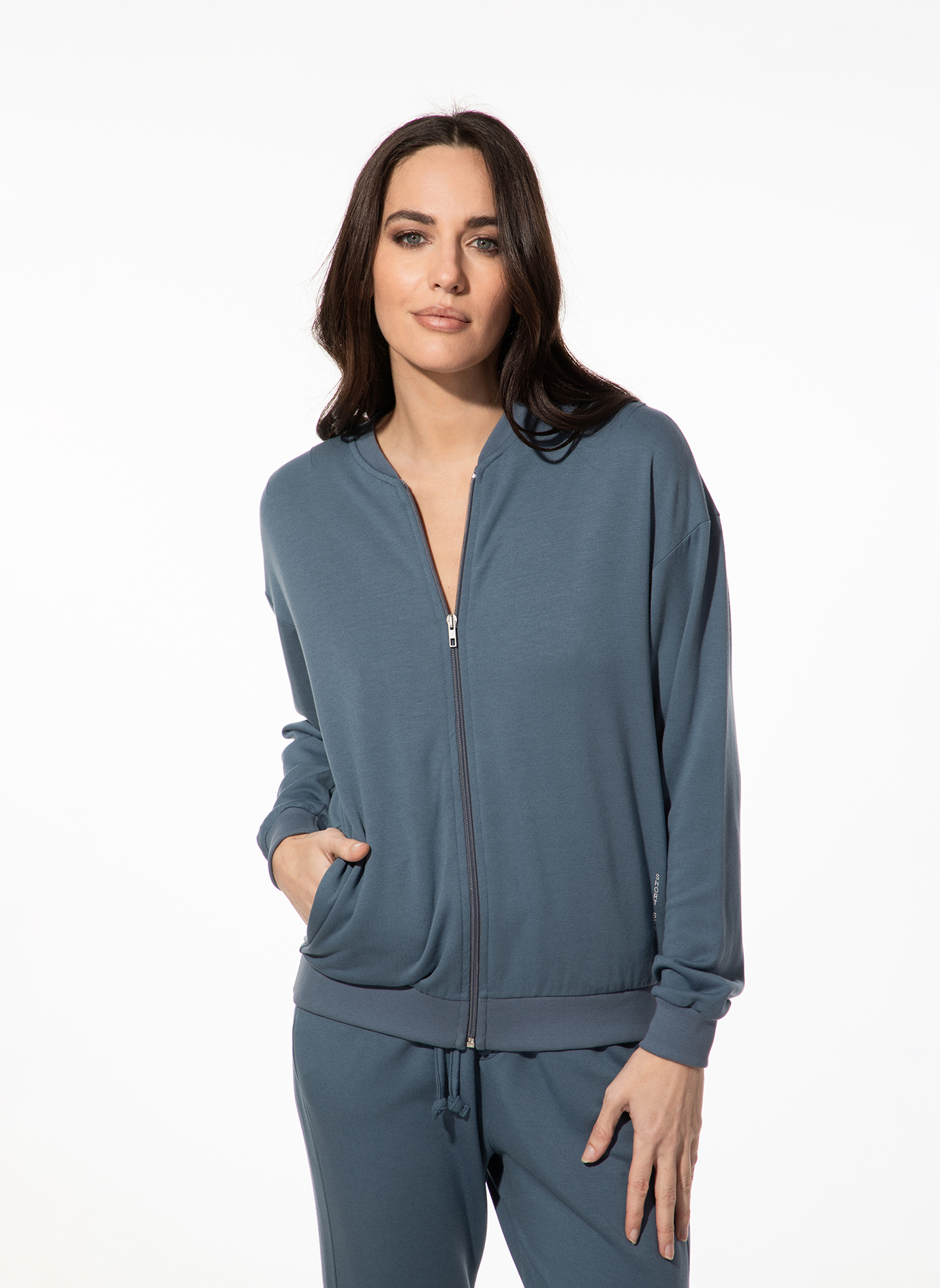 Damen-Loungejacke blau