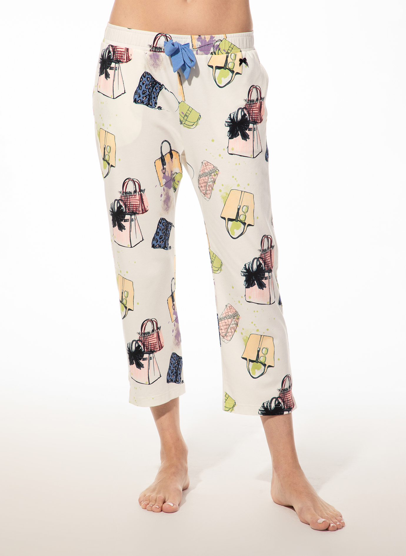 Damen 7/8-Schlafhose beige Handtaschen