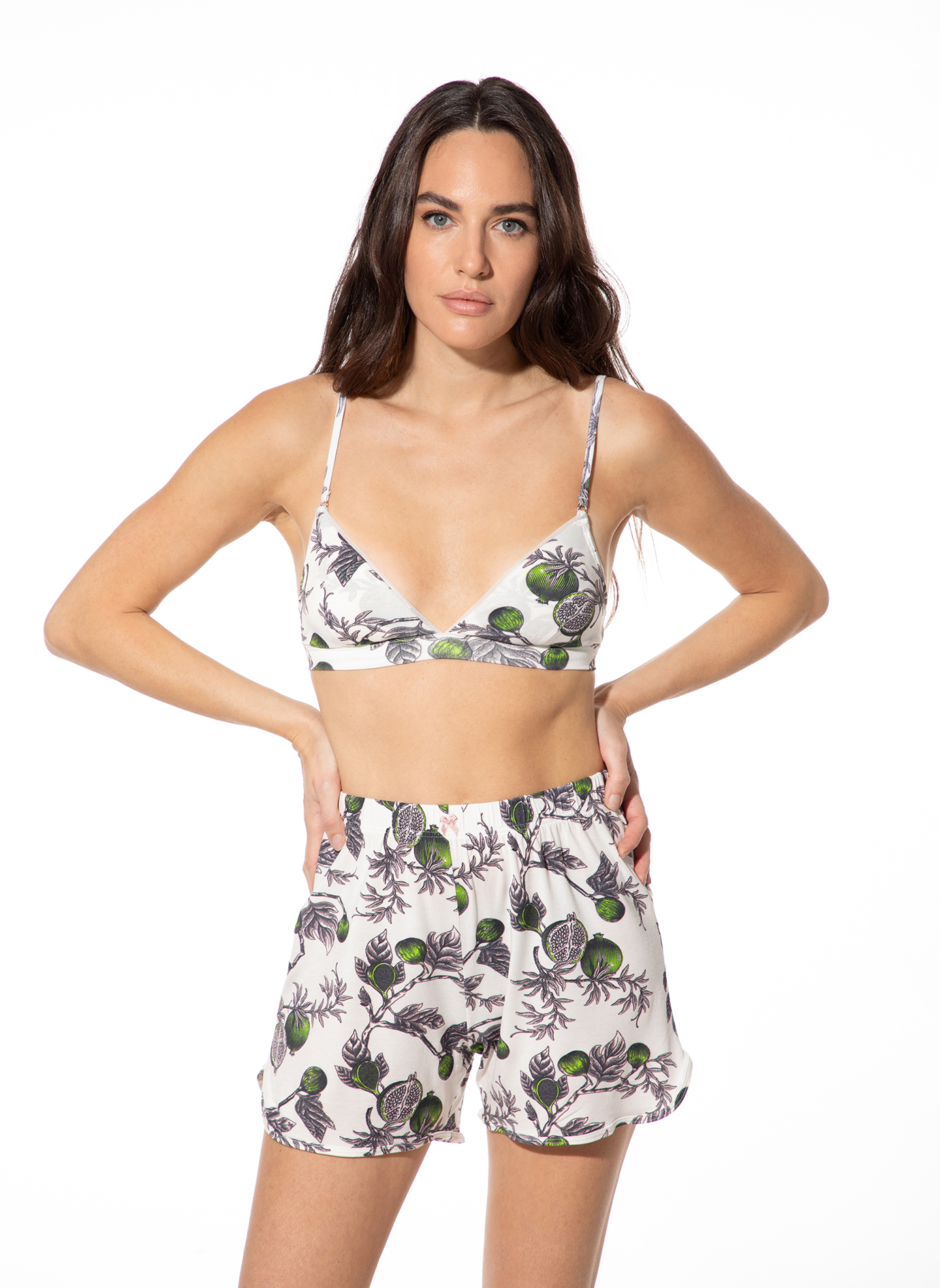 Damen Triangel-BH beige Feige