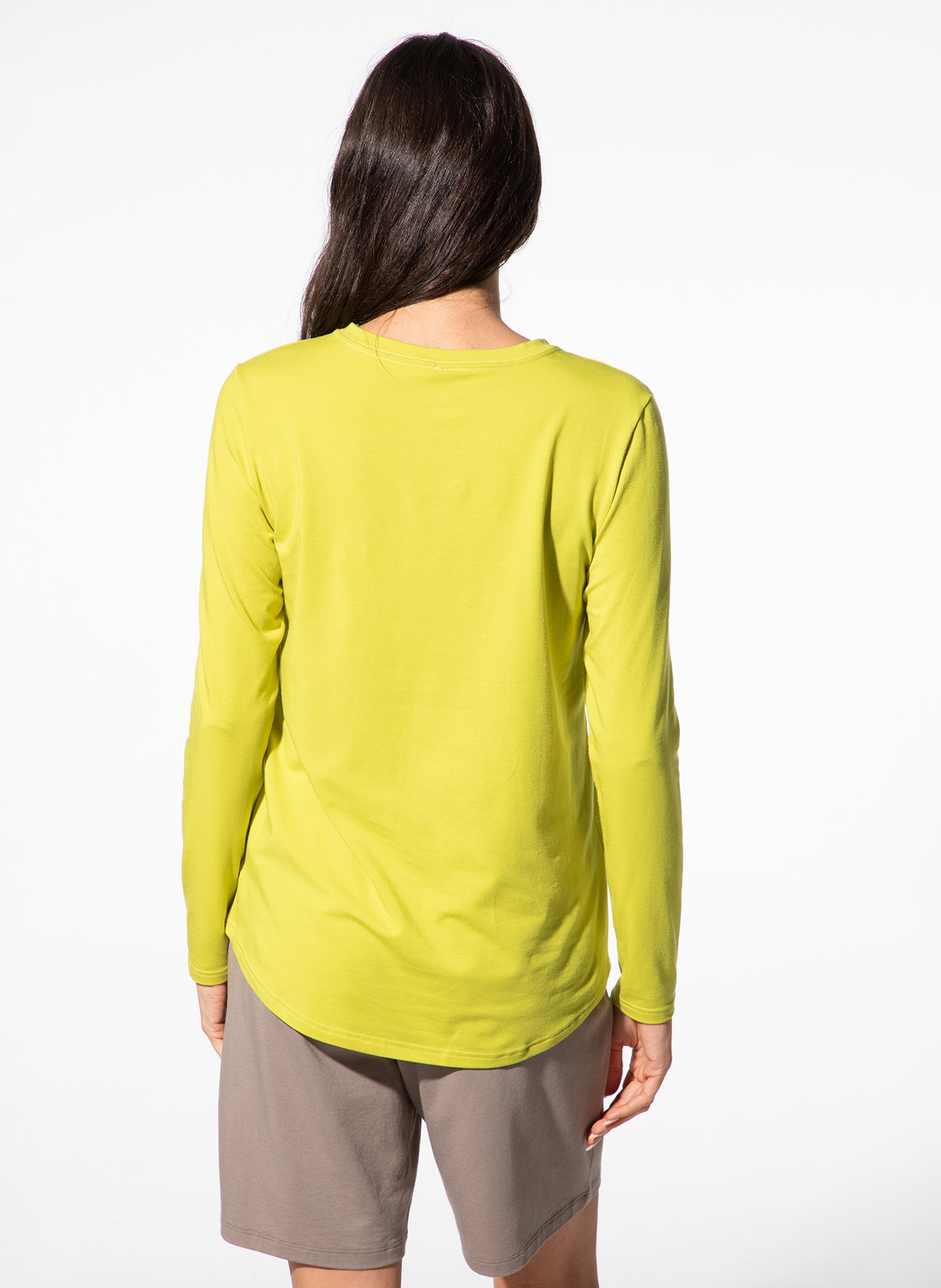 Langarmshirt, Lederung, Kleidung, Gelb, Rundhals