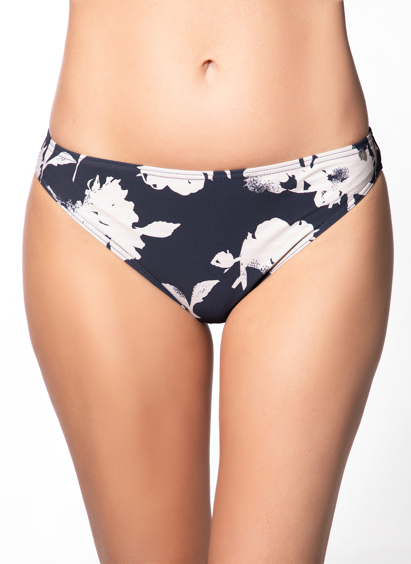 Bikini-Hose, Bikini-Unterteil, Damen, Navy-Blau, Blumenmuster