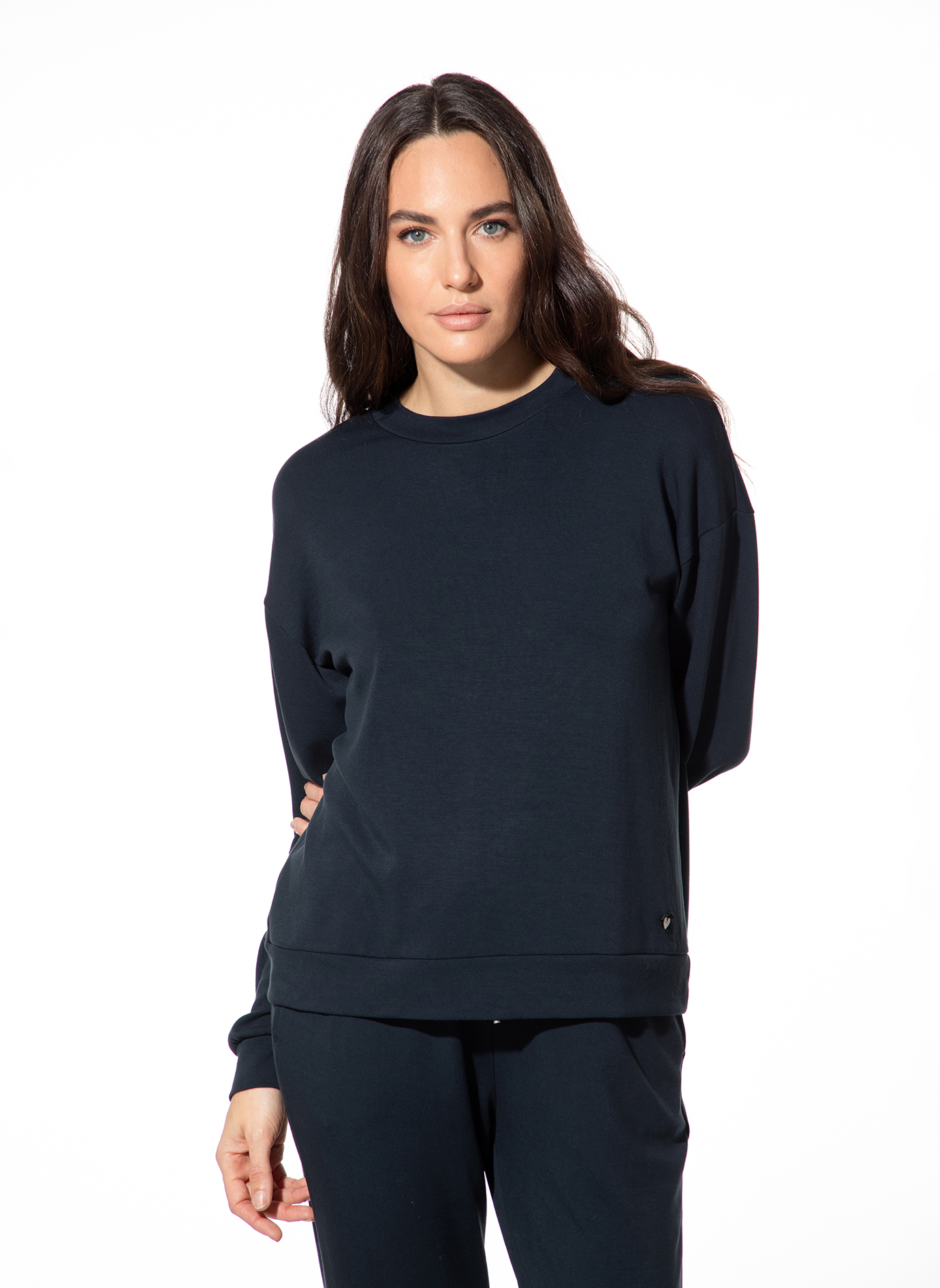 Damen Sweatshirt Dunkelblau