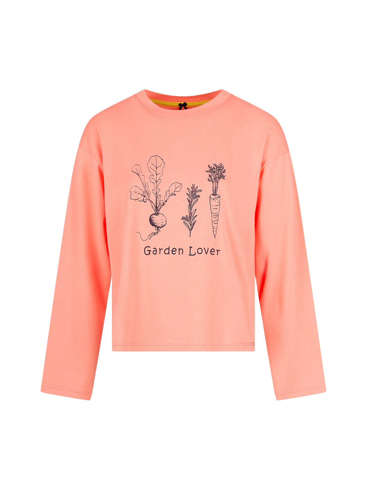 T-Shirt, Langarmshirt, Pfirsich, Garden Lover, Pflanzenillustration