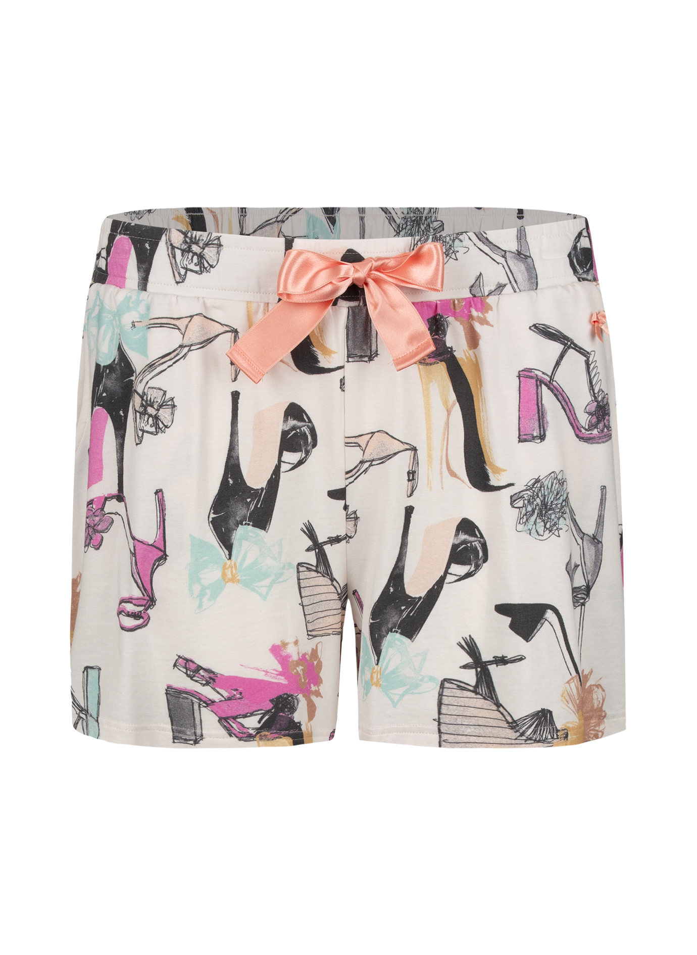 Damen Schlafshorts Rosa High-Heels