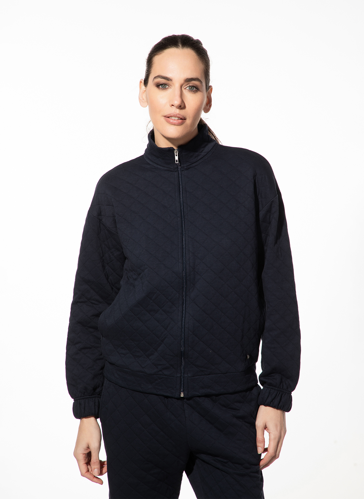 Damen Sweatjacke dunkelblau