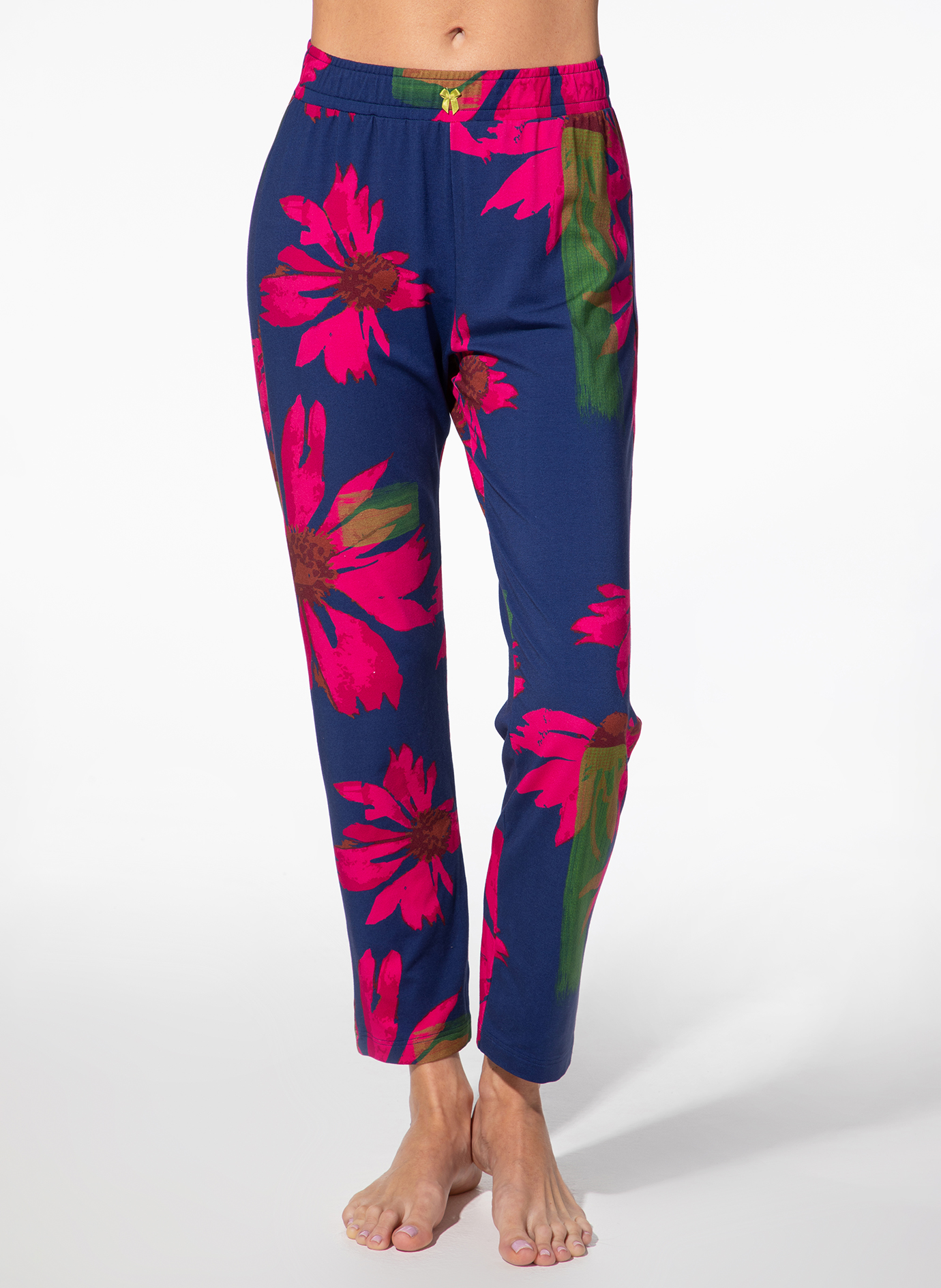 Hose, Loungehose, Jersey, Blumenmuster, Floral