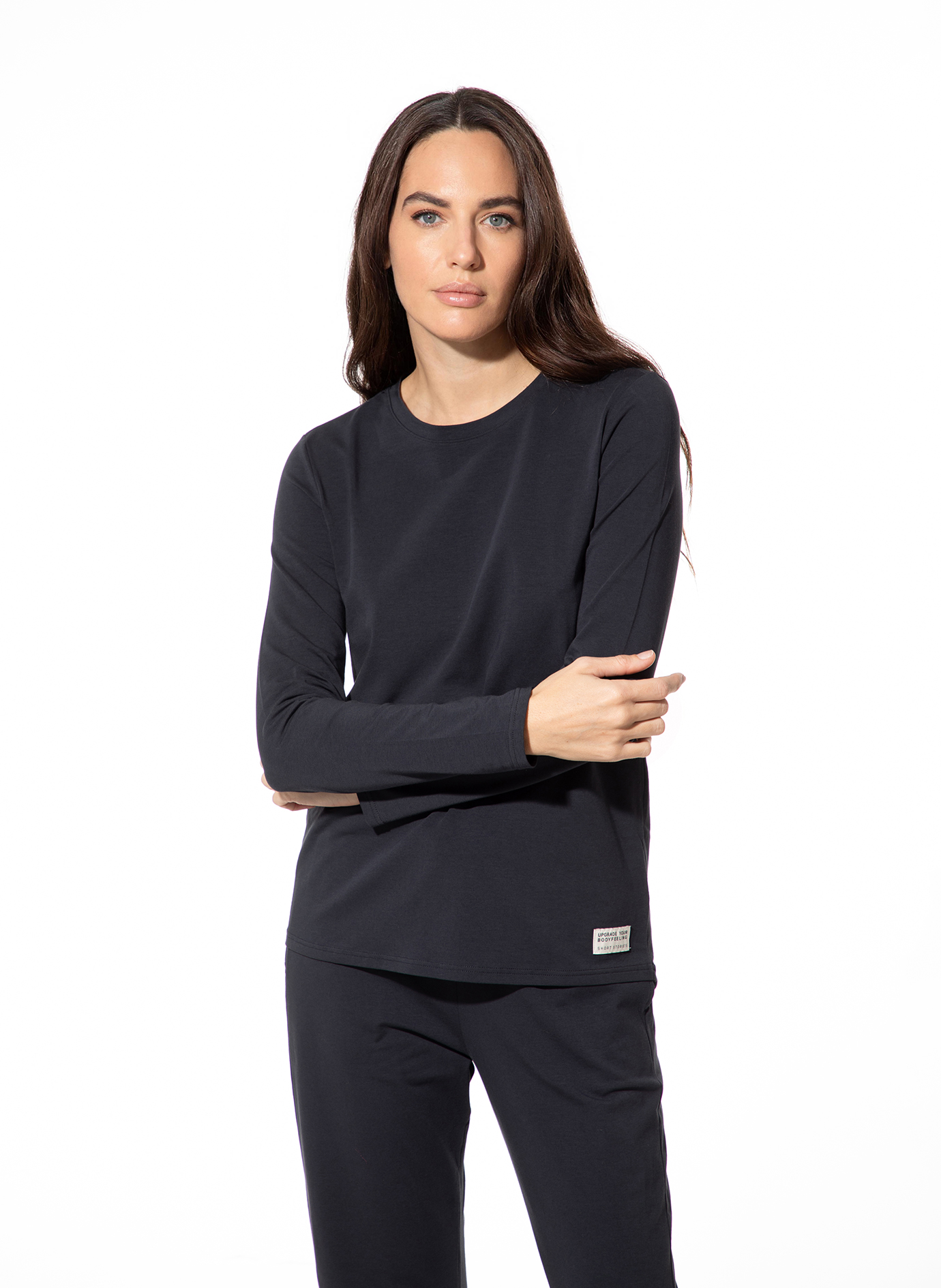Damen Langarmshirt Dunkelblau