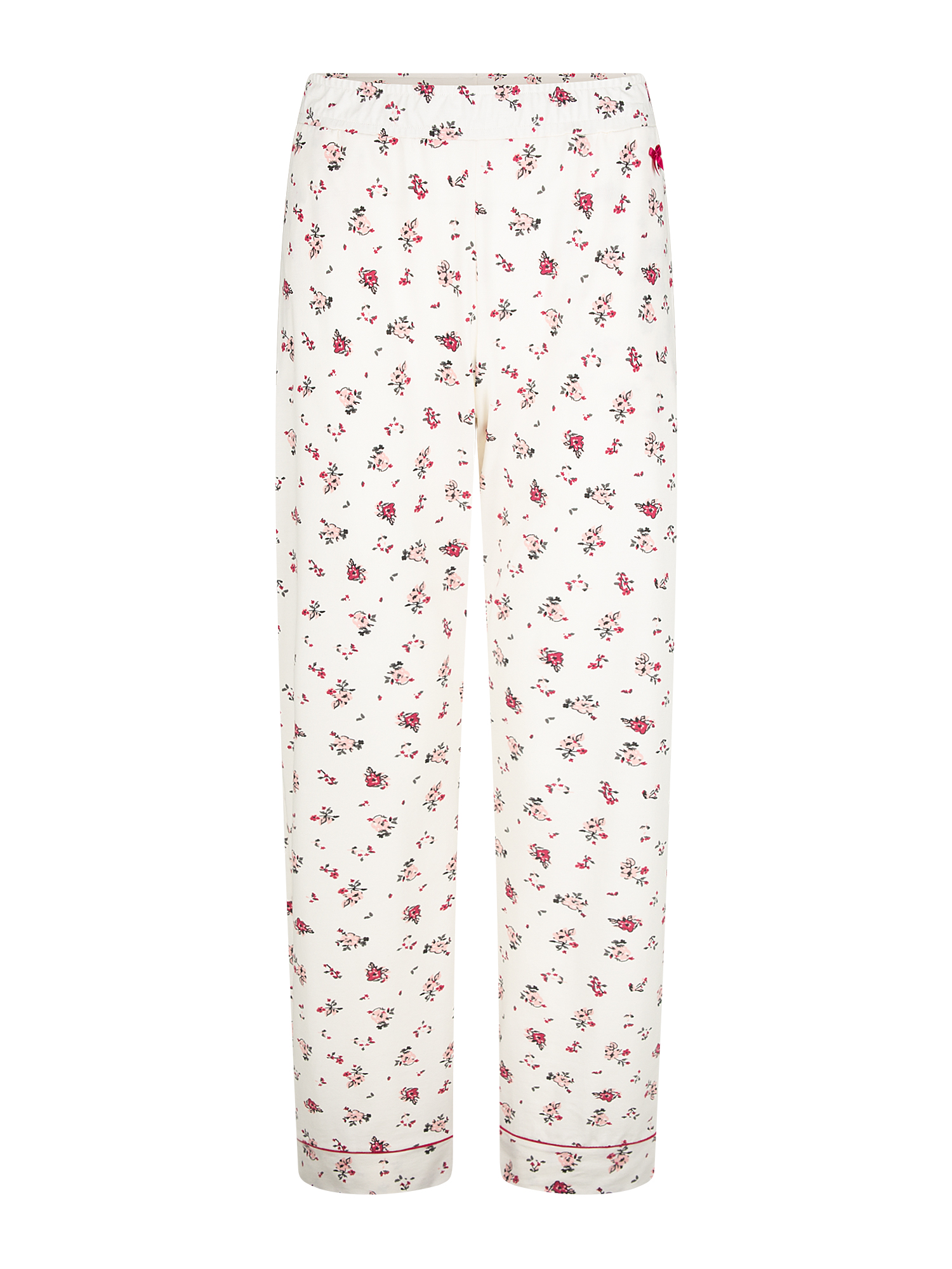 Hose, Pyjama, Druck, Blumenmuster, Weiß