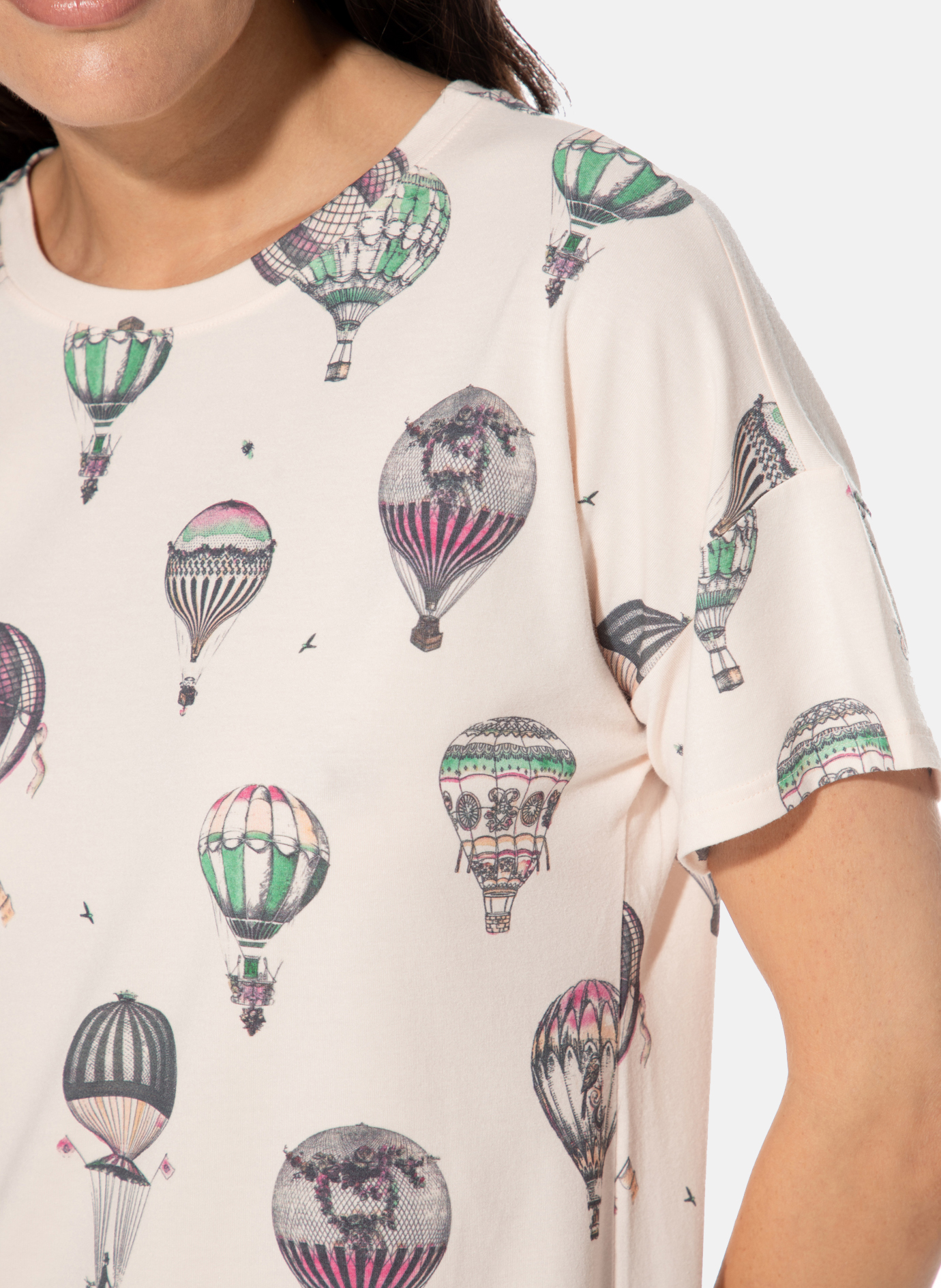 patern, ballons, shirt, heiße luftballon, illustration