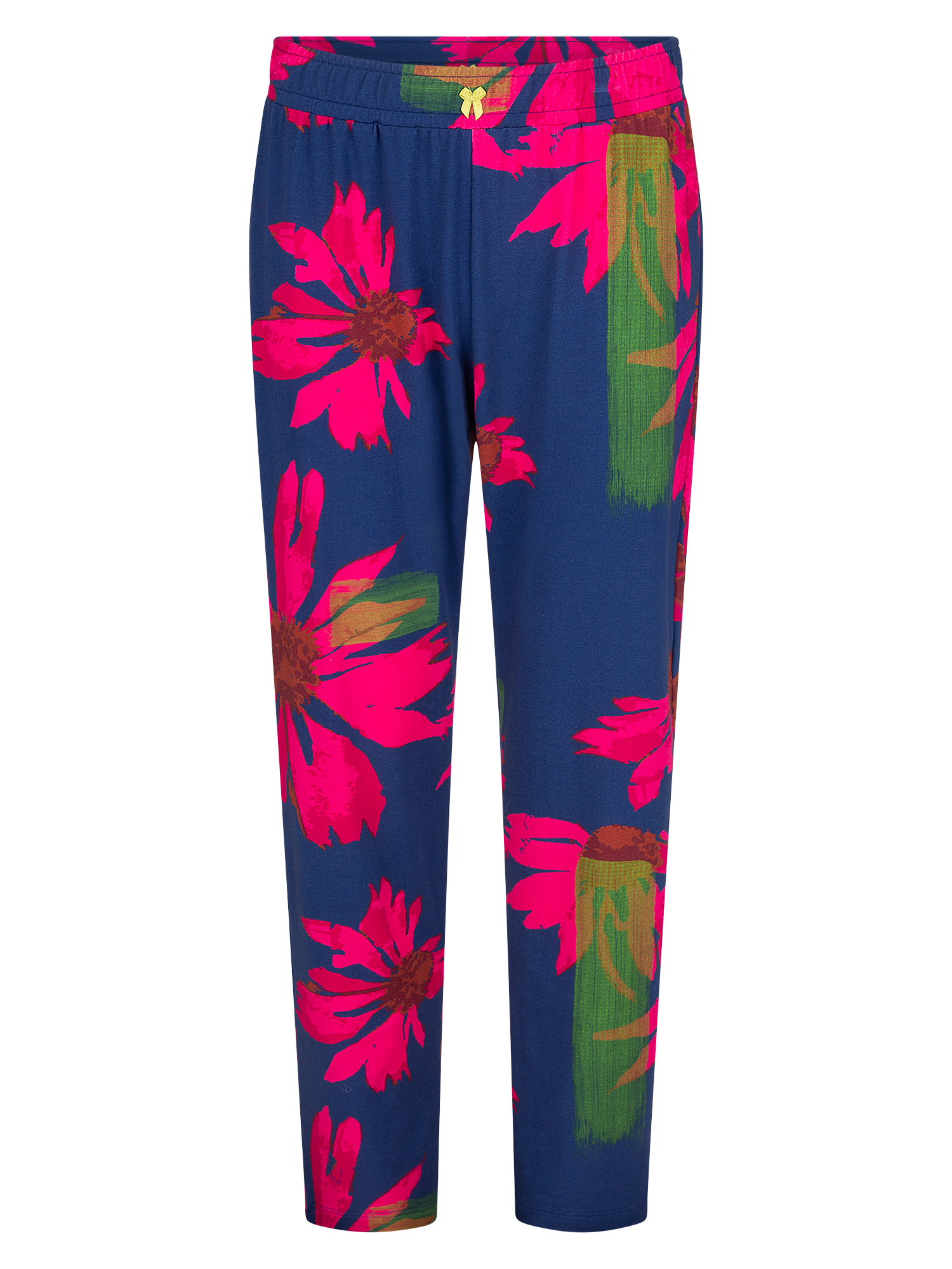 Hose, Blumenmuster, Buntes Muster, Elastischer Bund, Jersey/Strick