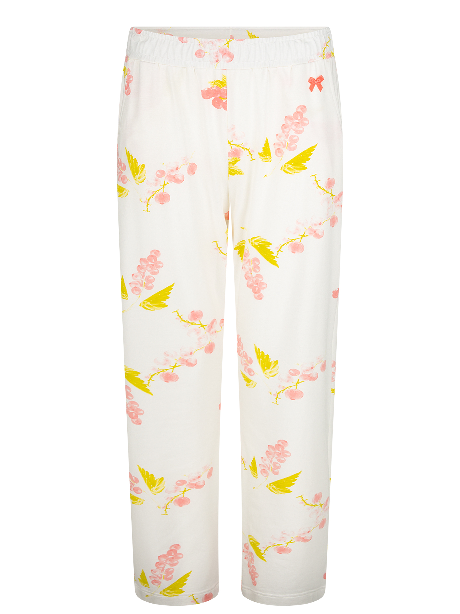 Pajama Pants, Hose, Weiß, Pflanzenmuster