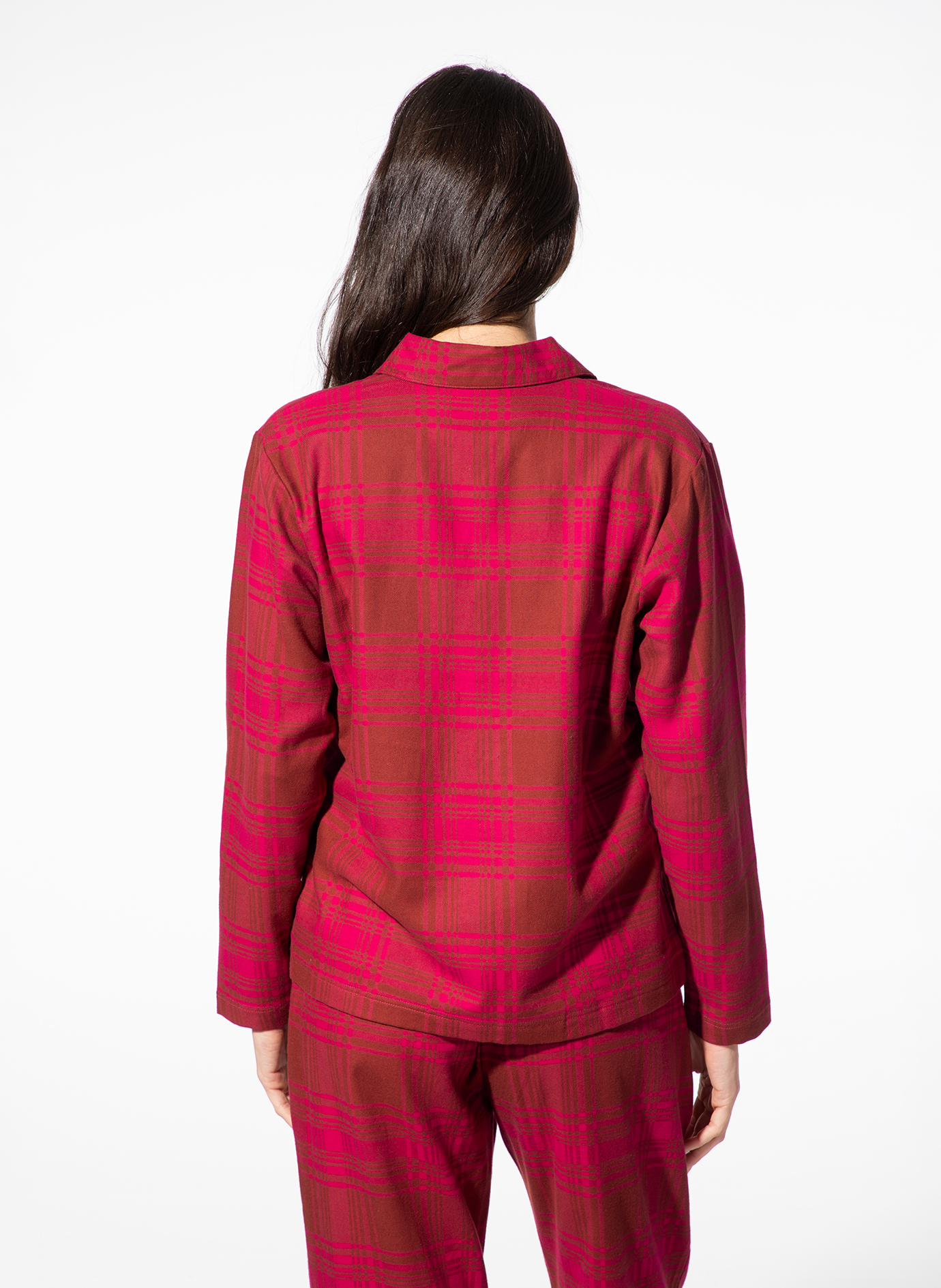 plaid, Jacket, rot, braun, Langarm