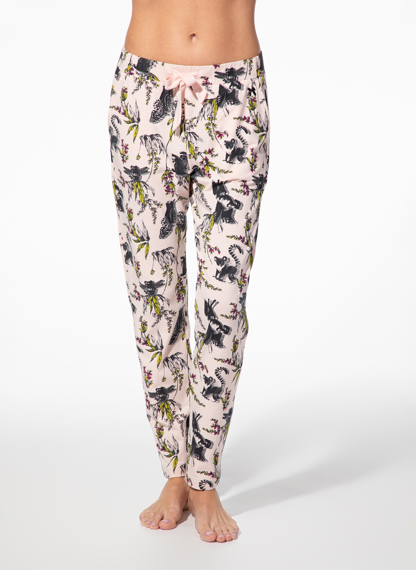 Hose, Pajama, Print, Blumenmuster, Weiblich- Fit