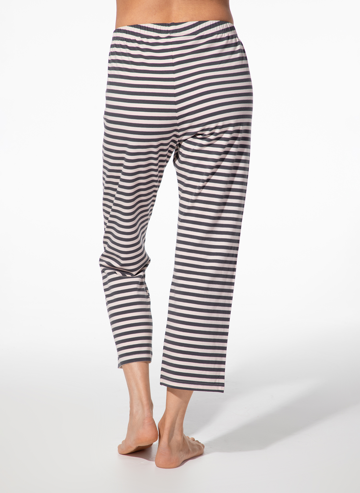 Hose, Gestreifte Hose, Lounge-Pants, Knöchelbund, Strickstoff
