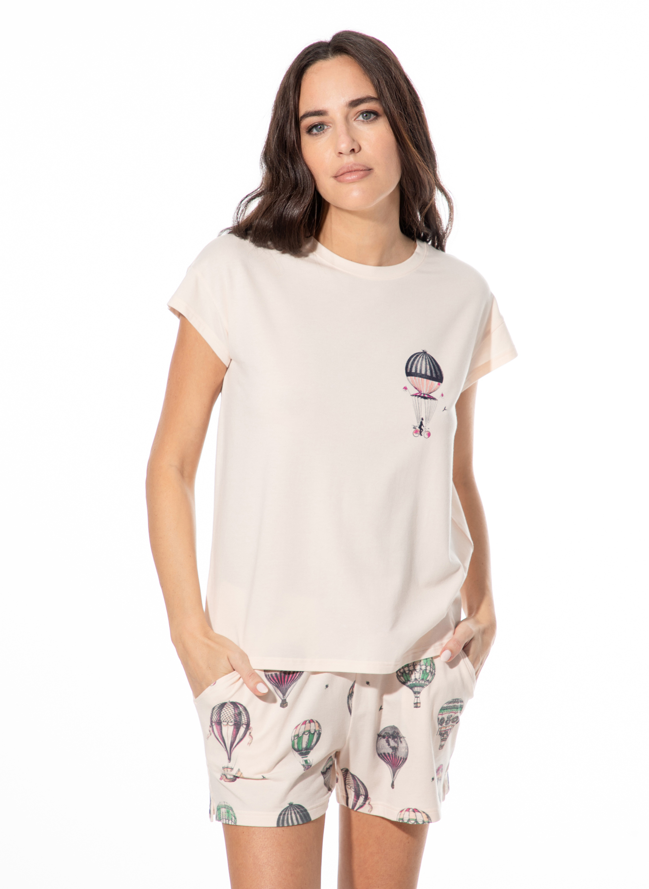 T-shirt, Kurze Hosen, Strandmode, Person, Frau