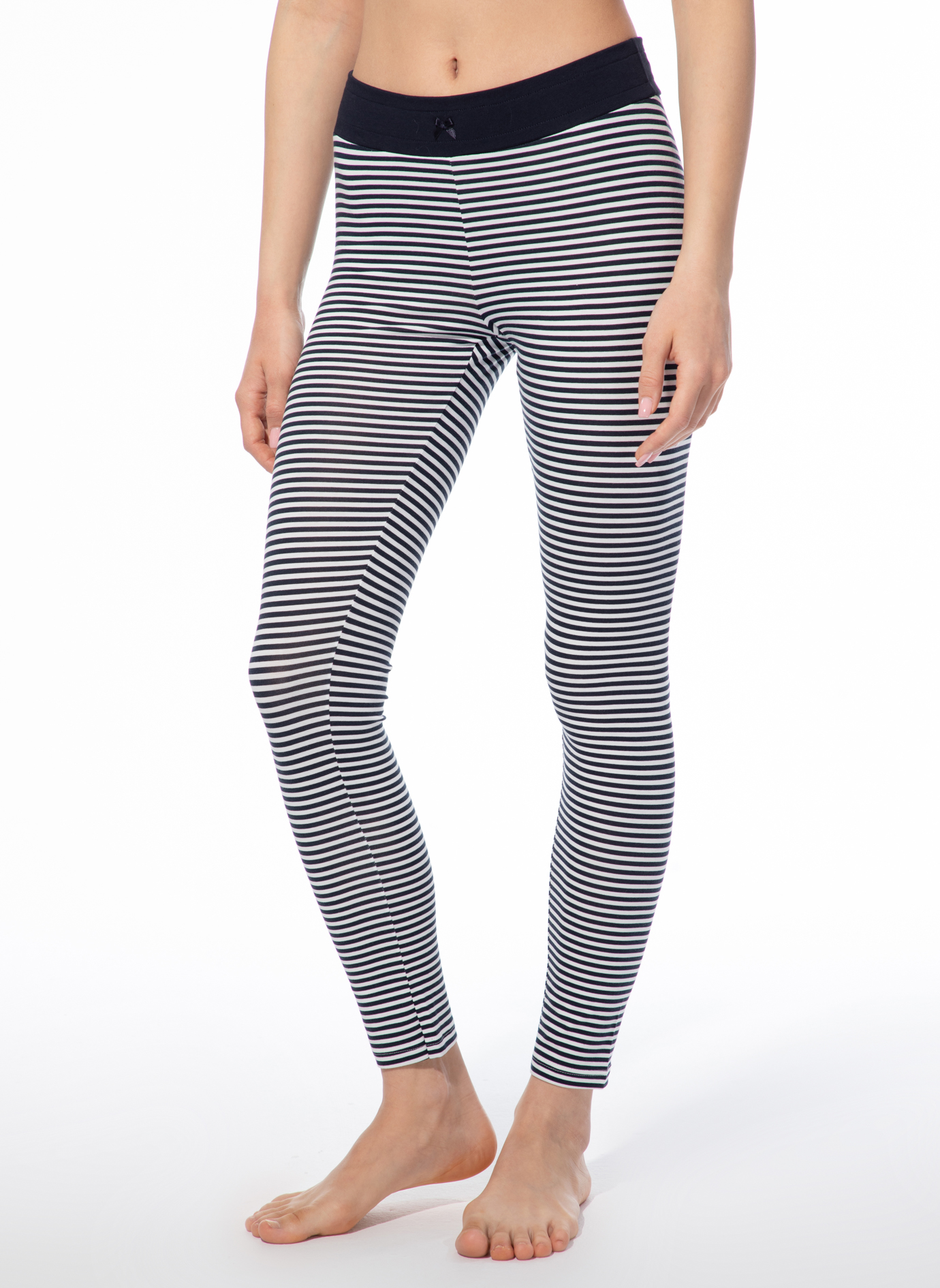 Damen-Leggings Off-White Ringel