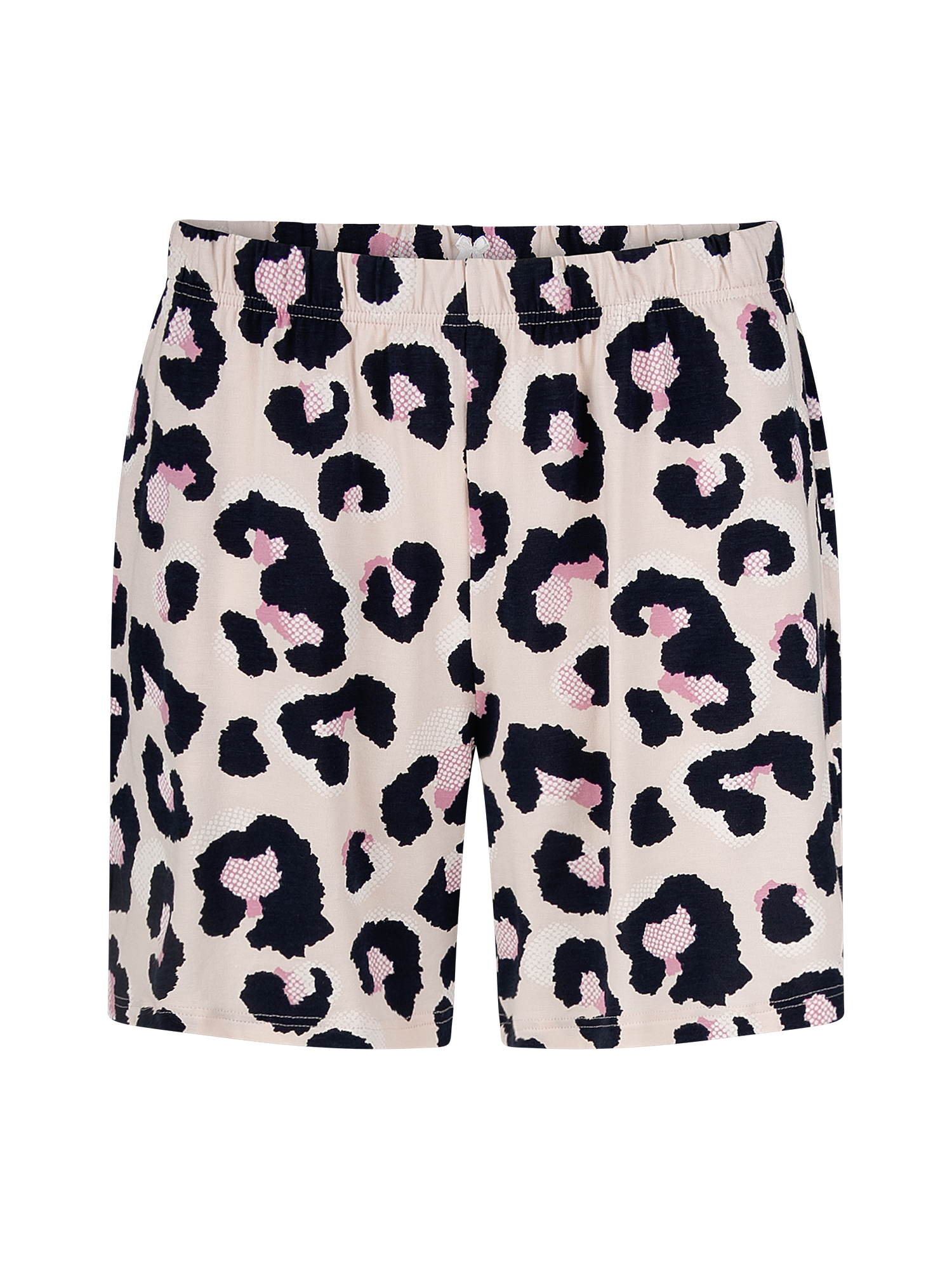 Leopardenausschnitt, Shorts, Beige, Druck, Leder-ähnlich?