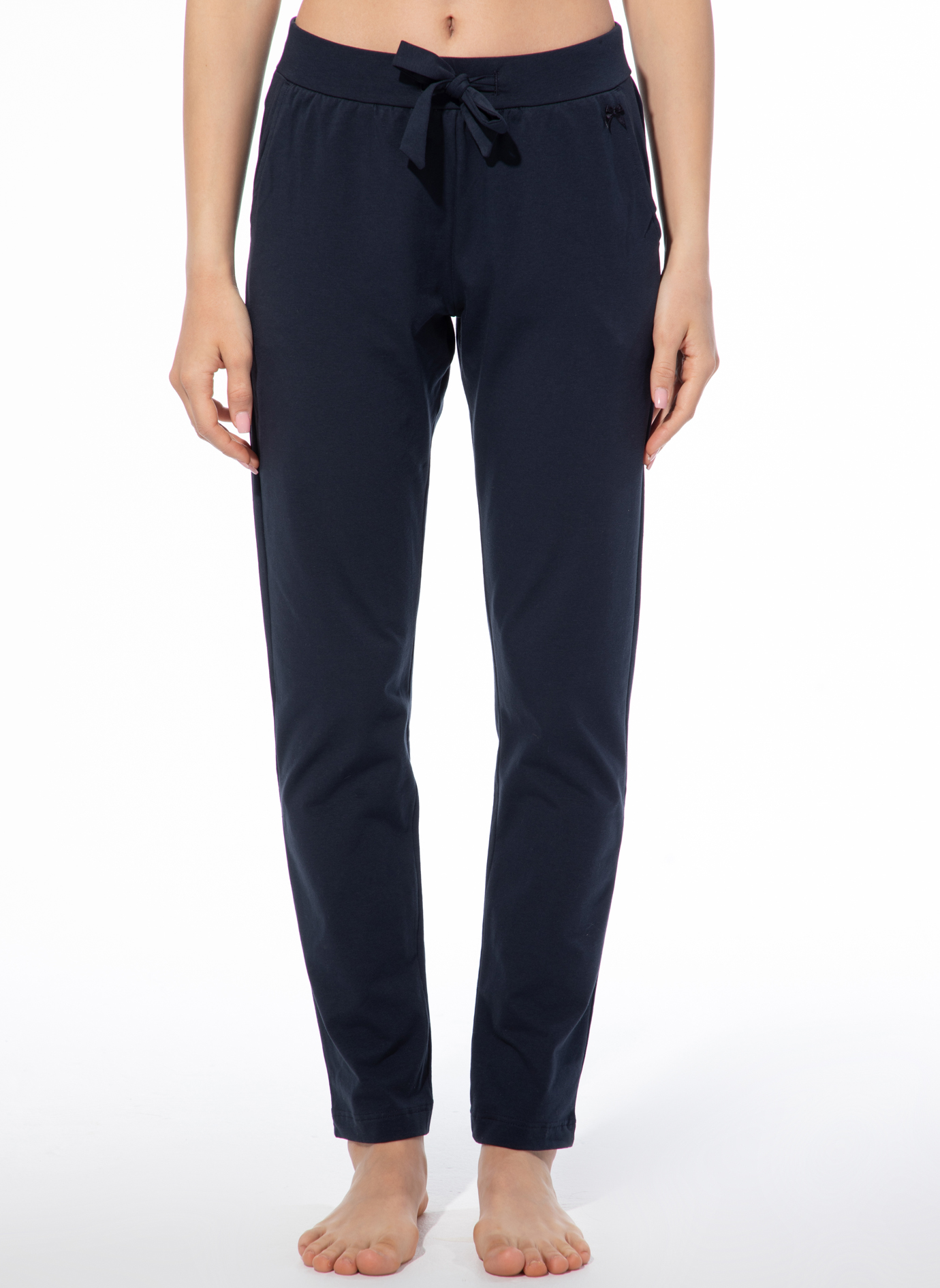 Damen Schlafhose Dunkelblau